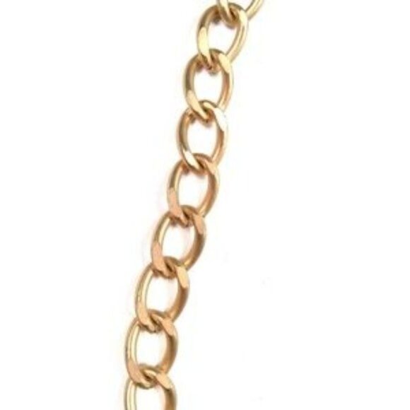 LOFT Cascading Jewel Green and Gold Tone Statement Necklace - Picture 4 of 5